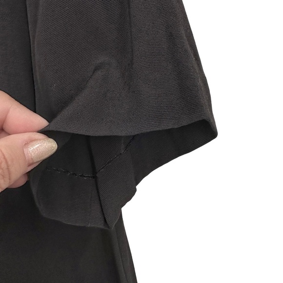 & Other Stories Black Choker Collar Mini Shift Dress Cut Out Collar Sz 8 - Picture 6 of 10